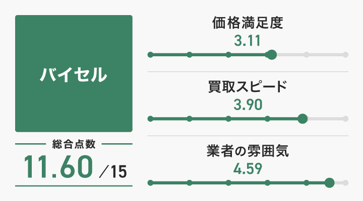 バイセルのレーダーチャート