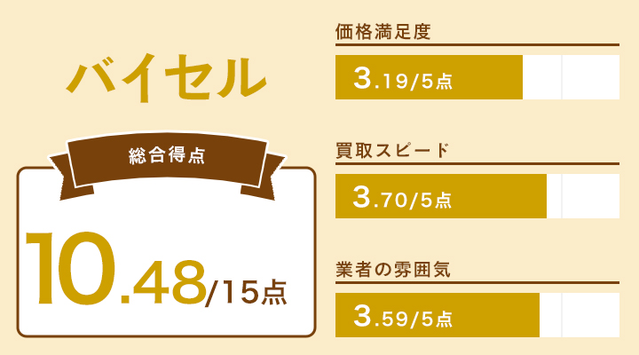 バイセルのレーダーチャート