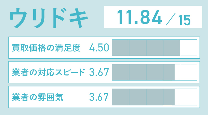 ウリドキのレーダーチャート